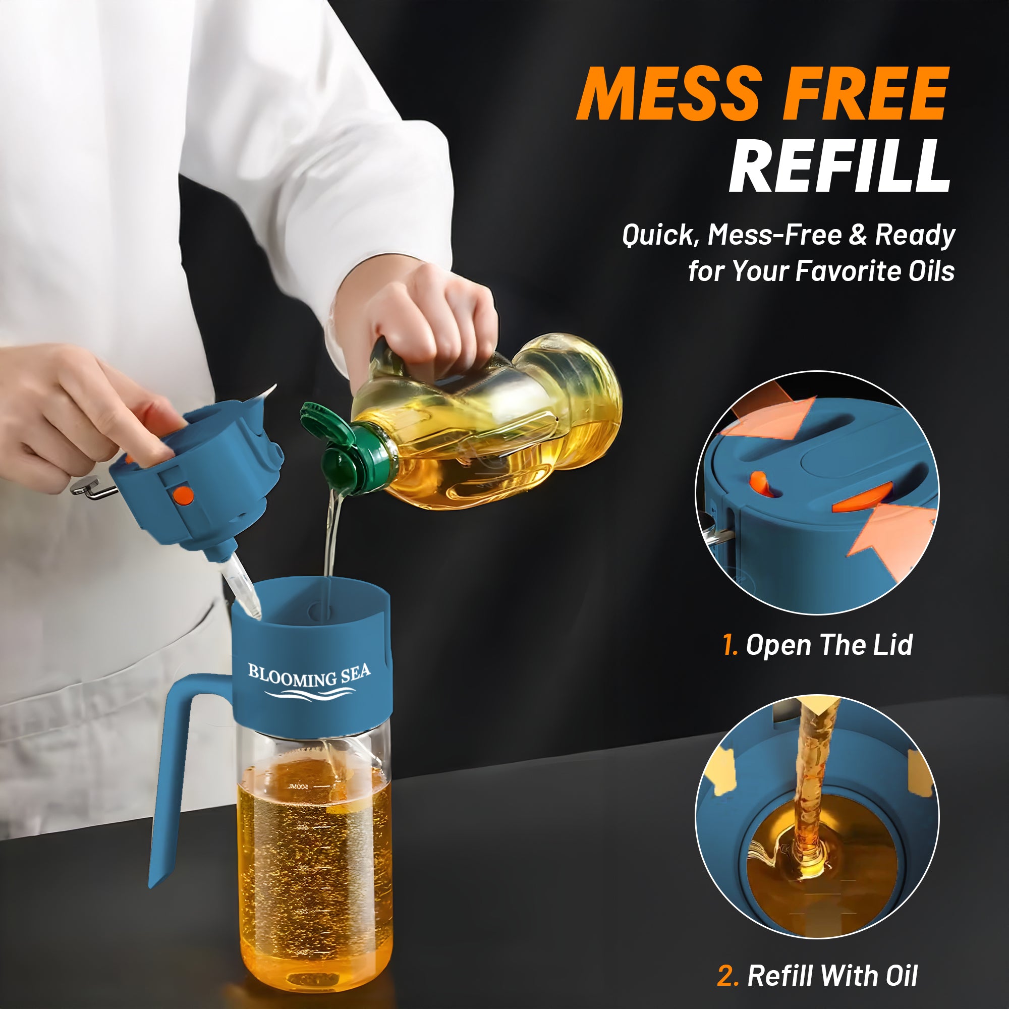 2-in-1 Oil Sprayer and Dispenser