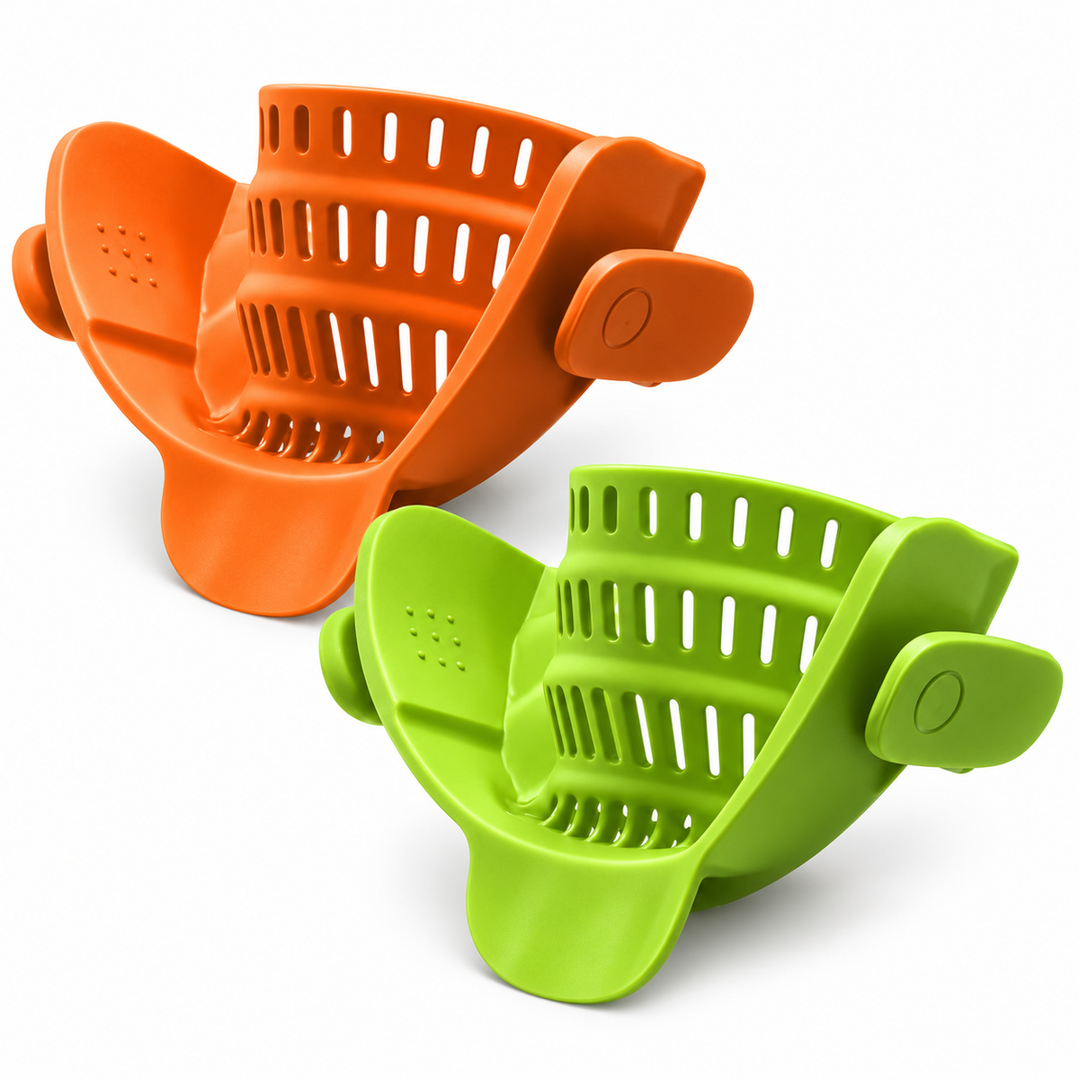 Clip-On Silicone Pasta Strainer – 2 Pack