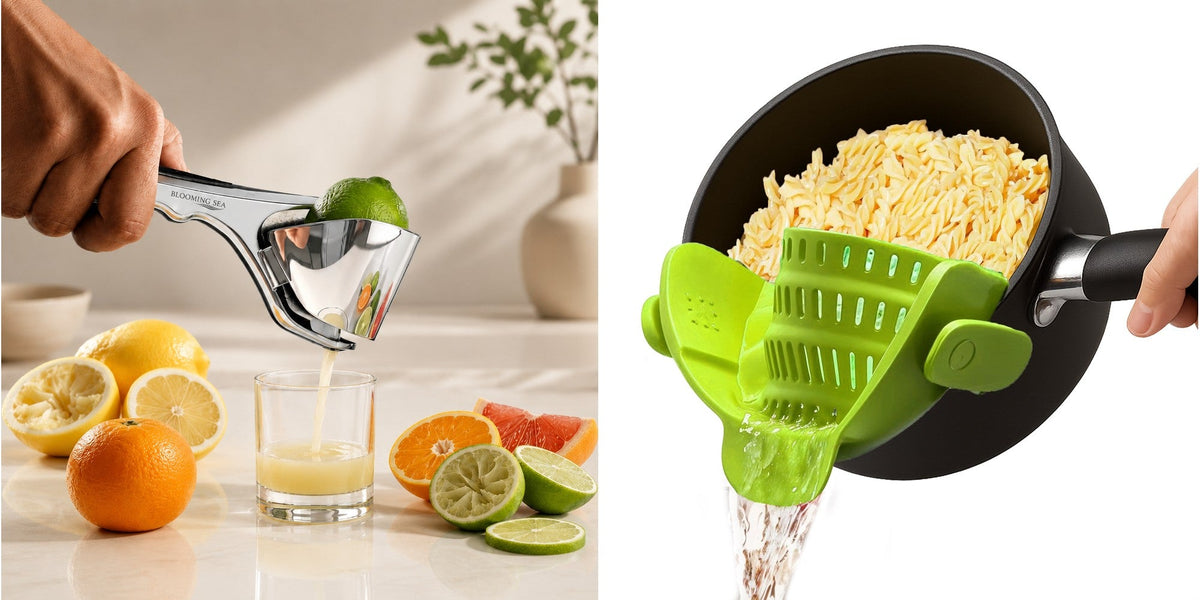 Citrus Prep Bundle - lemon squeezer and pasta strainer
